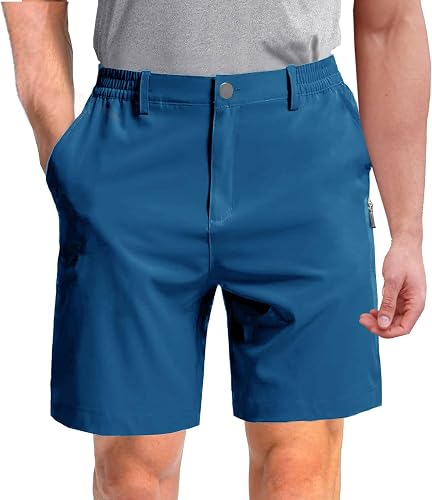 GIISAM Men's Golf Shorts, Lightweight Outdoor Work Shorts with 6 Pockets Quick D