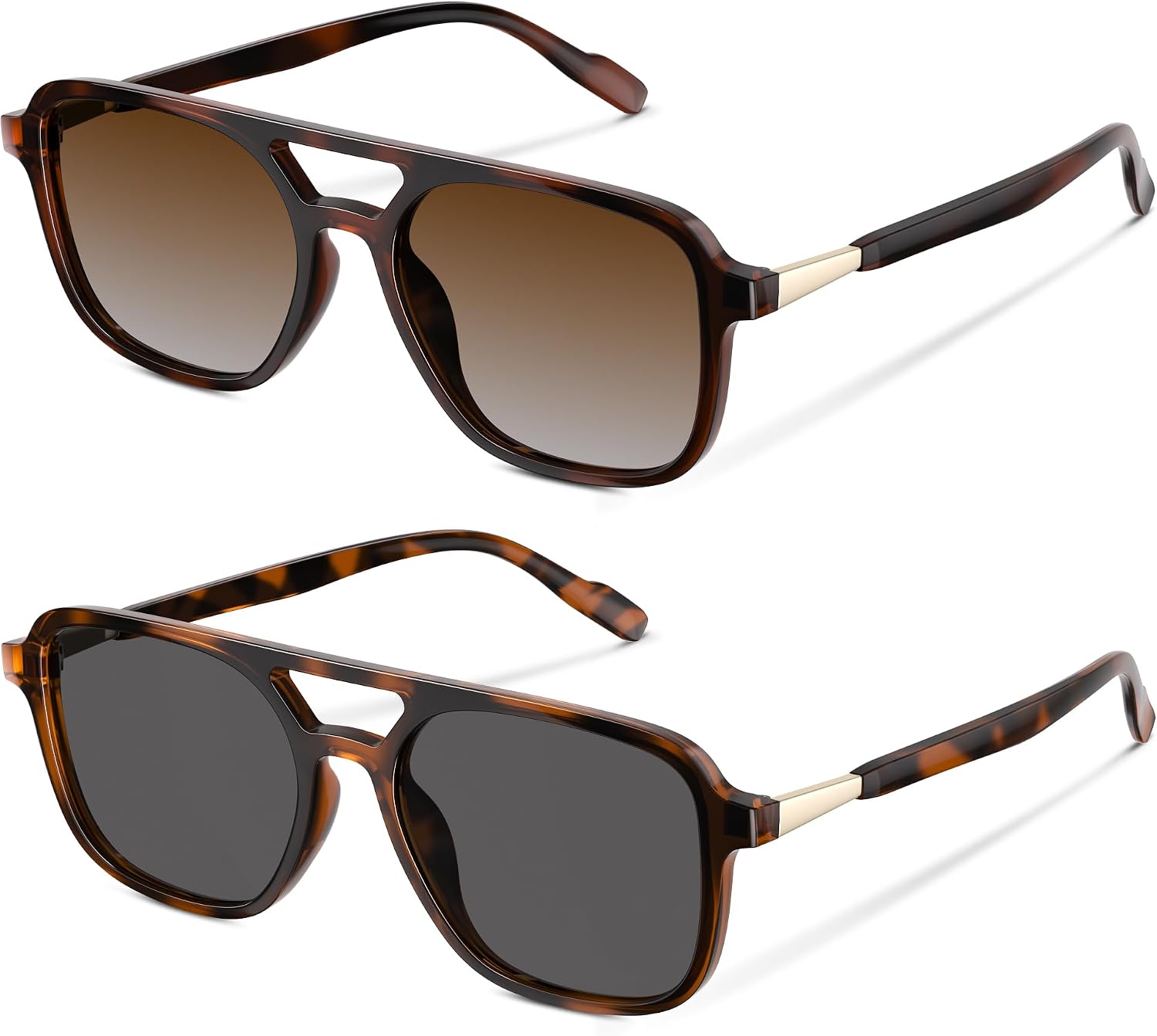 Retro Aviator Sunglasses for Women Men:Polarized Trendy Rectangle Womens Mens Shades Sun Glasses