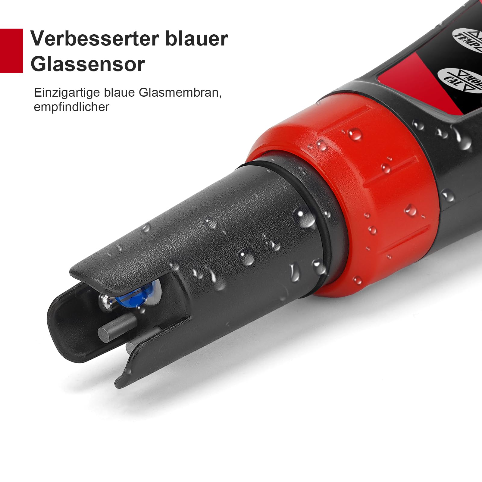 UIUZMAR pH Wert Messgerät Pool pH und EC Messgerät Grow Digital Wasserqualität Tester für Trinkwasser 4 in 1 pH EC TDS Temperatur Messgerät für Wasser Hydrokultur, Pflanzen pH Wert Messer