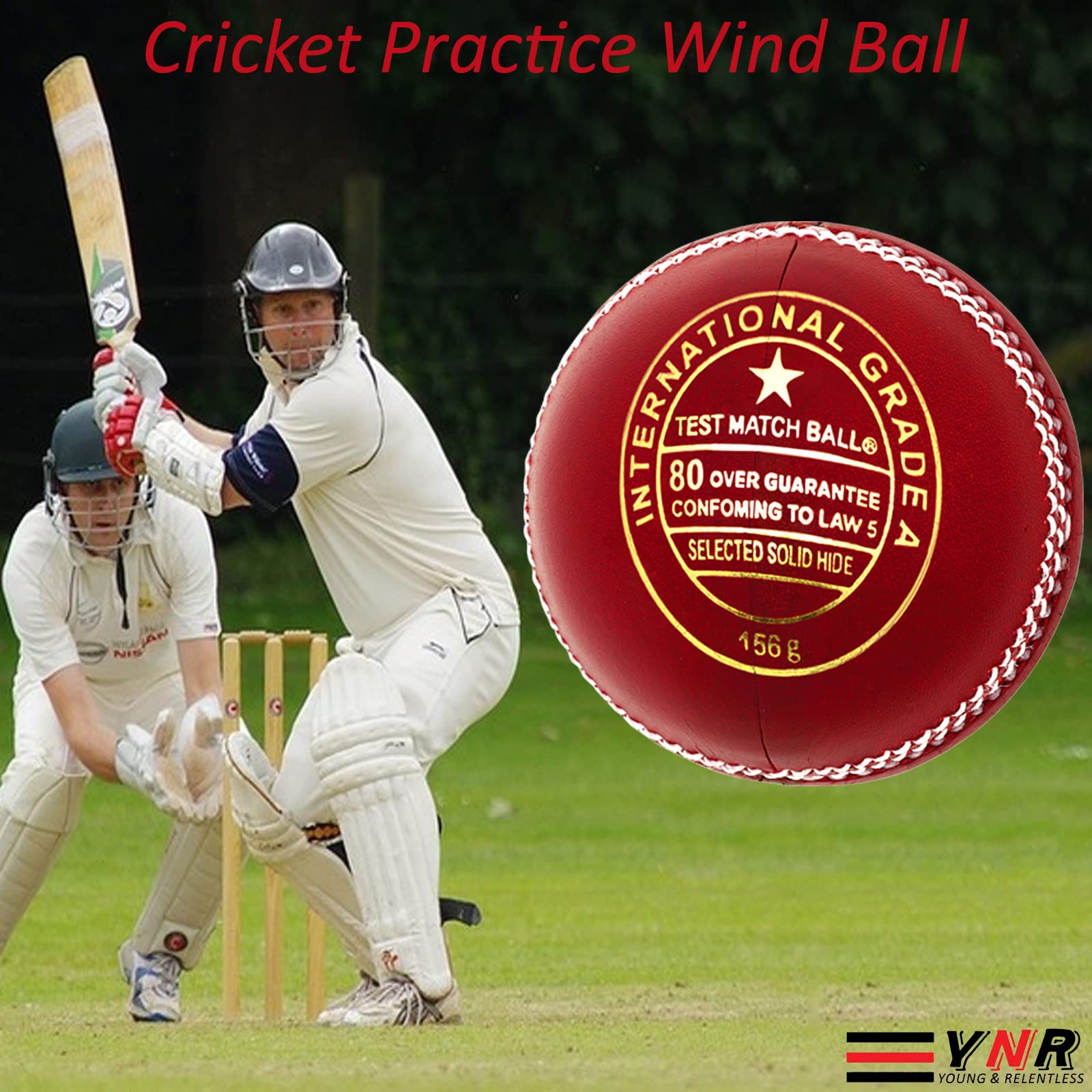 YNR Cricket-Übungs-Windbälle, 14 ml, für drinnen und draußen, professionelle Hohlpackung (5 Stück)