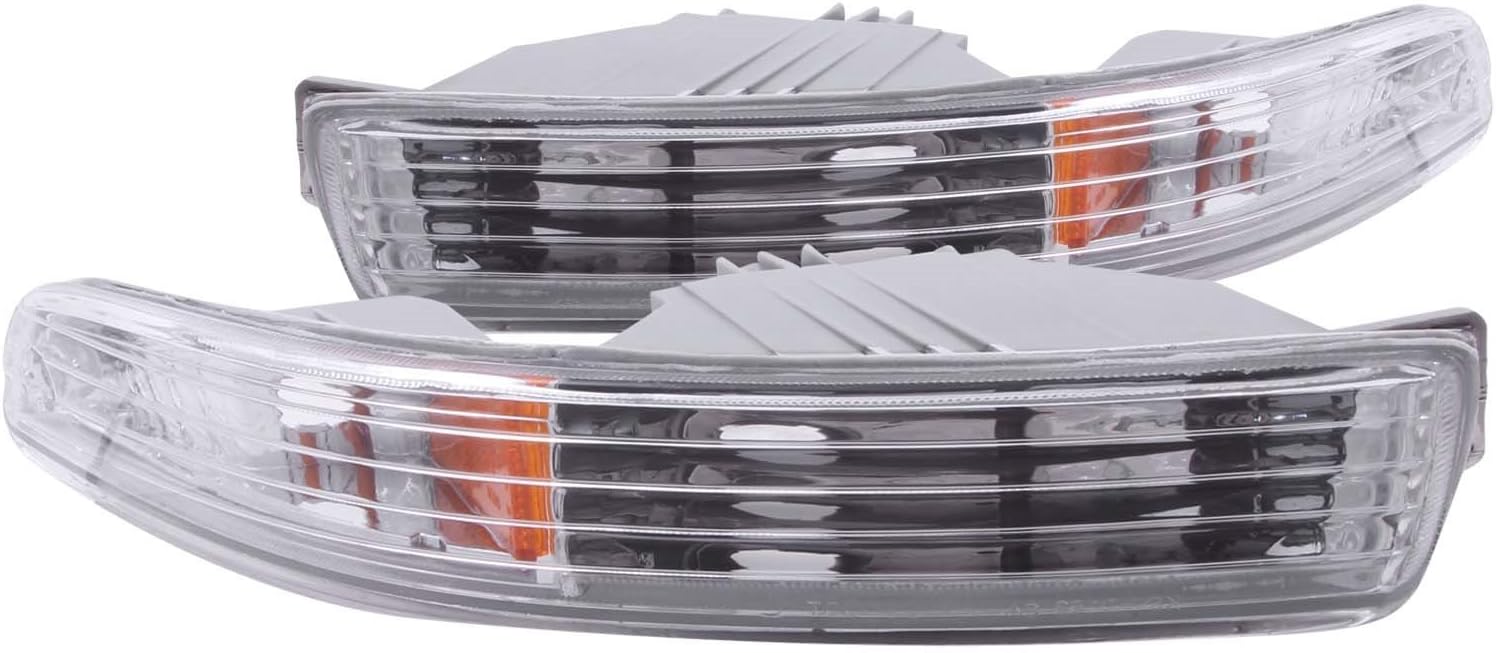 Anzo USA 511020 Acura Integra Chrome Euro w/Amber Reflector Bumper Light Assembly - (Sold in Pairs)