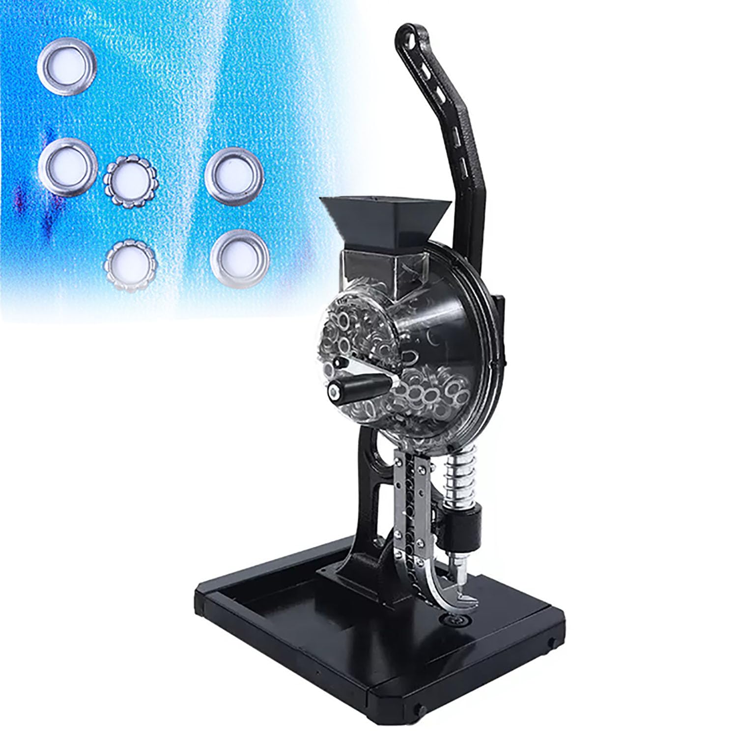 COYEUX Máquina semiautomática para prensar Ojales, máquina prensadora de Ojales con Ojales de 10 mm, con Arandelas de Ojales de Metal, para pancartas, toldos y Carteles