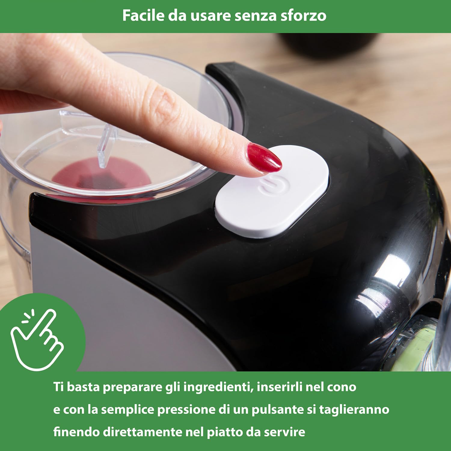Affettatrice elettrica senza fili e grattugia con 5 funzioni