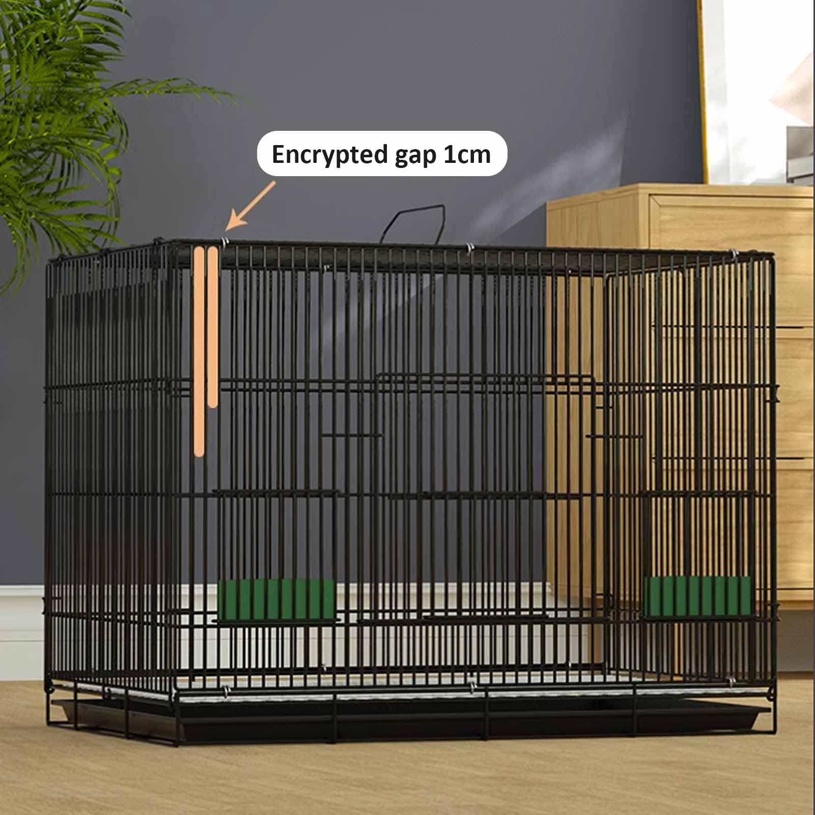 Jaula Interior para Conejos Jaula Plegable para cobayas Gallinero Jaula para Animales pequeños con Bandeja extraíble Jaula Grande para Conejos de Metal Negro