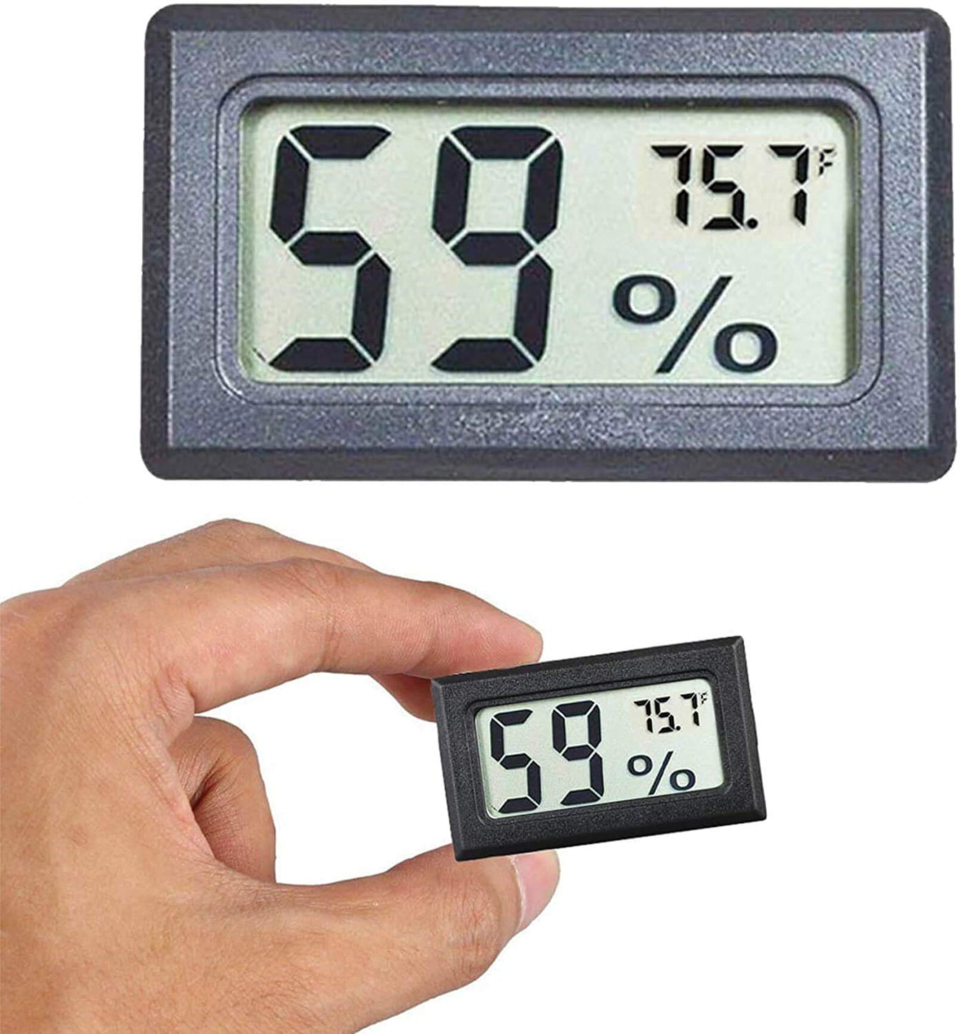 Lantelme® Lot De 4 Hygromètres Et Thermomètres D'intérieur 2 En 1 - Diamètre : 11,5 Cm - Profondeur : 2,6 Cm - Analogique Et Hygromètre - Pour Un Climat Intérieur Sain