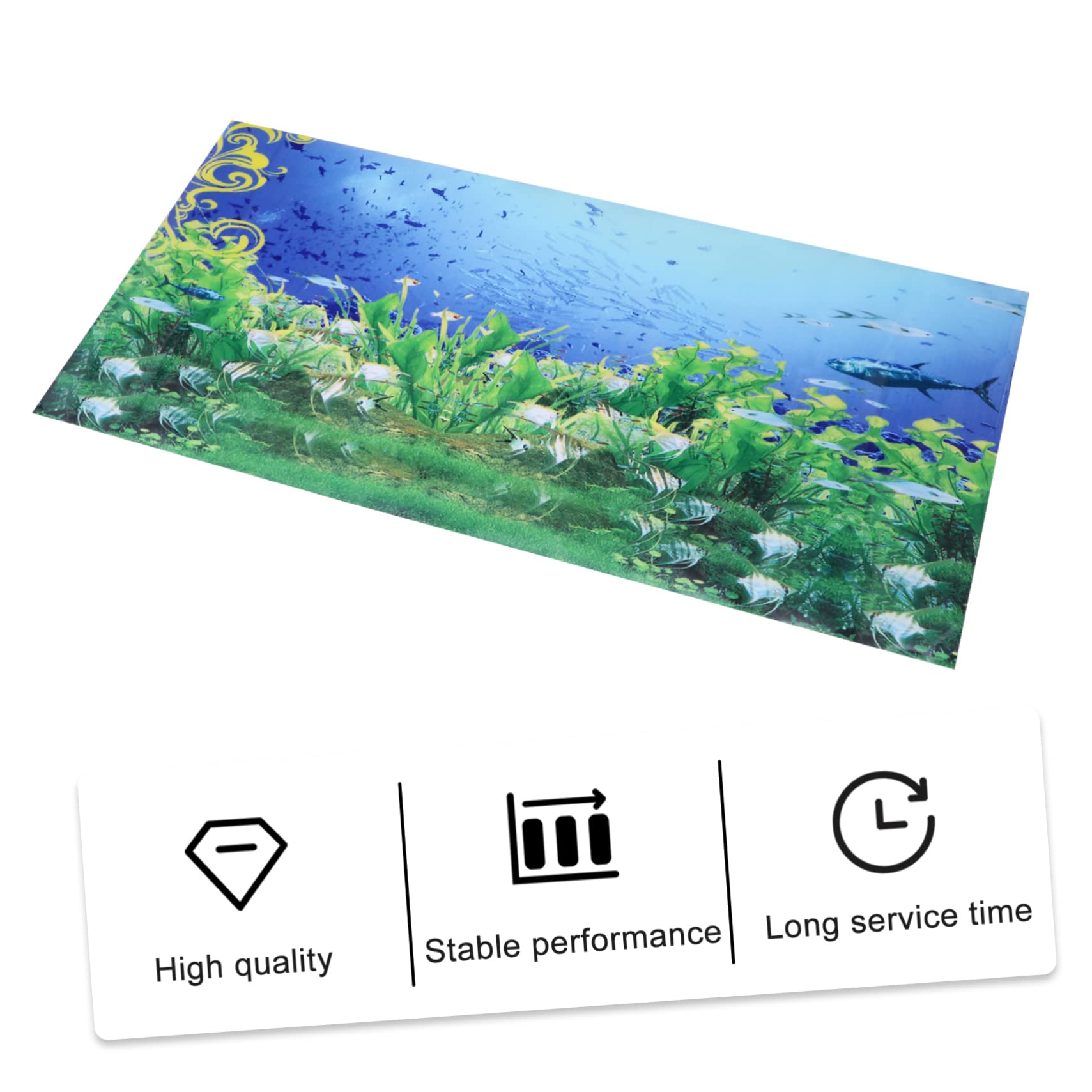 BESPORTBLE 2pièces Stickers De Fond Aquarium Décoratifs pour Poisson Peint sous-Marin pour Décoration De Réservoir Et Mur