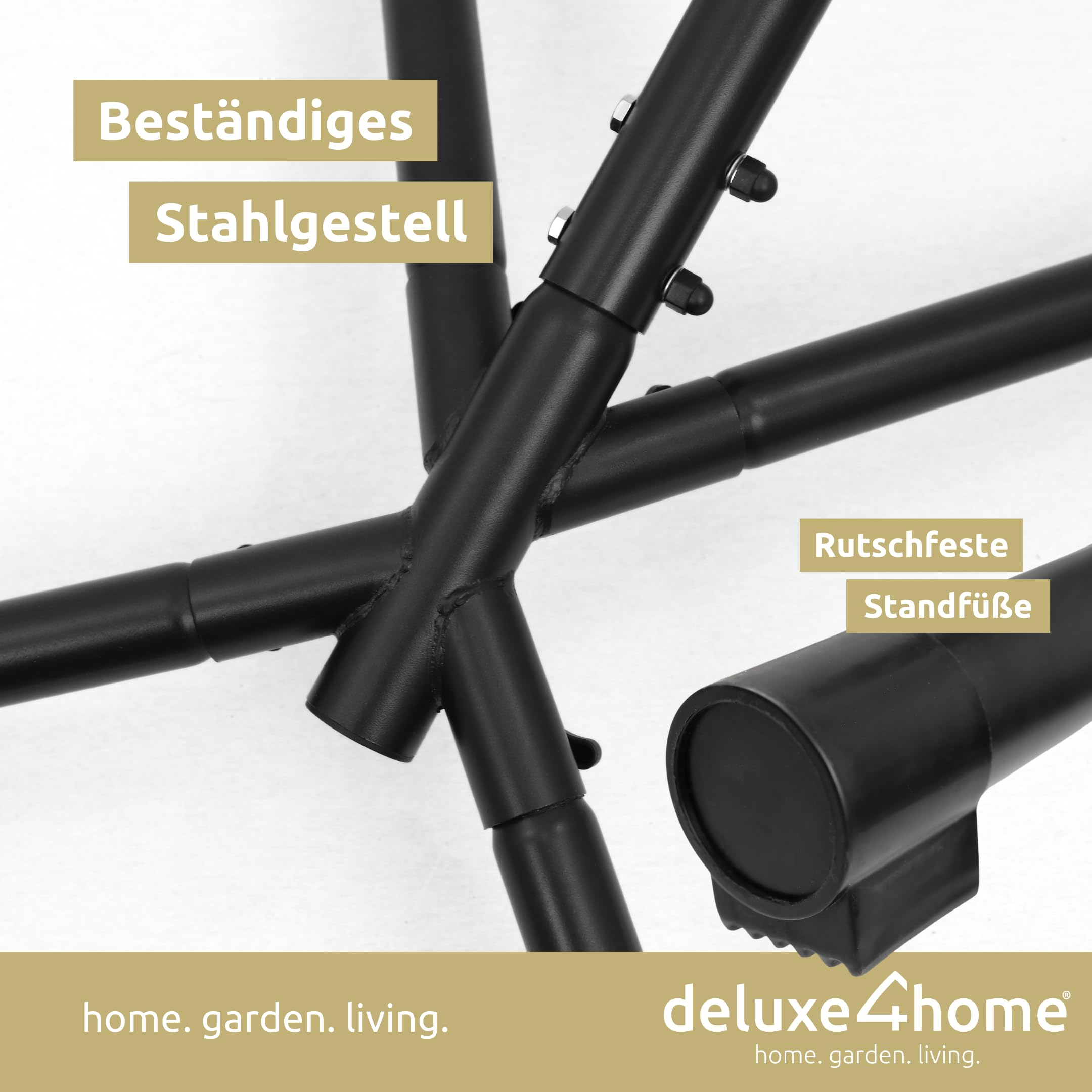 Hängesessel mit Gestell Hellgrau I Hängekorb mit Kissen & Kuscheldecke I Hängeschaukel Sessel Indoor & Outdoor I Terrassenschaukel