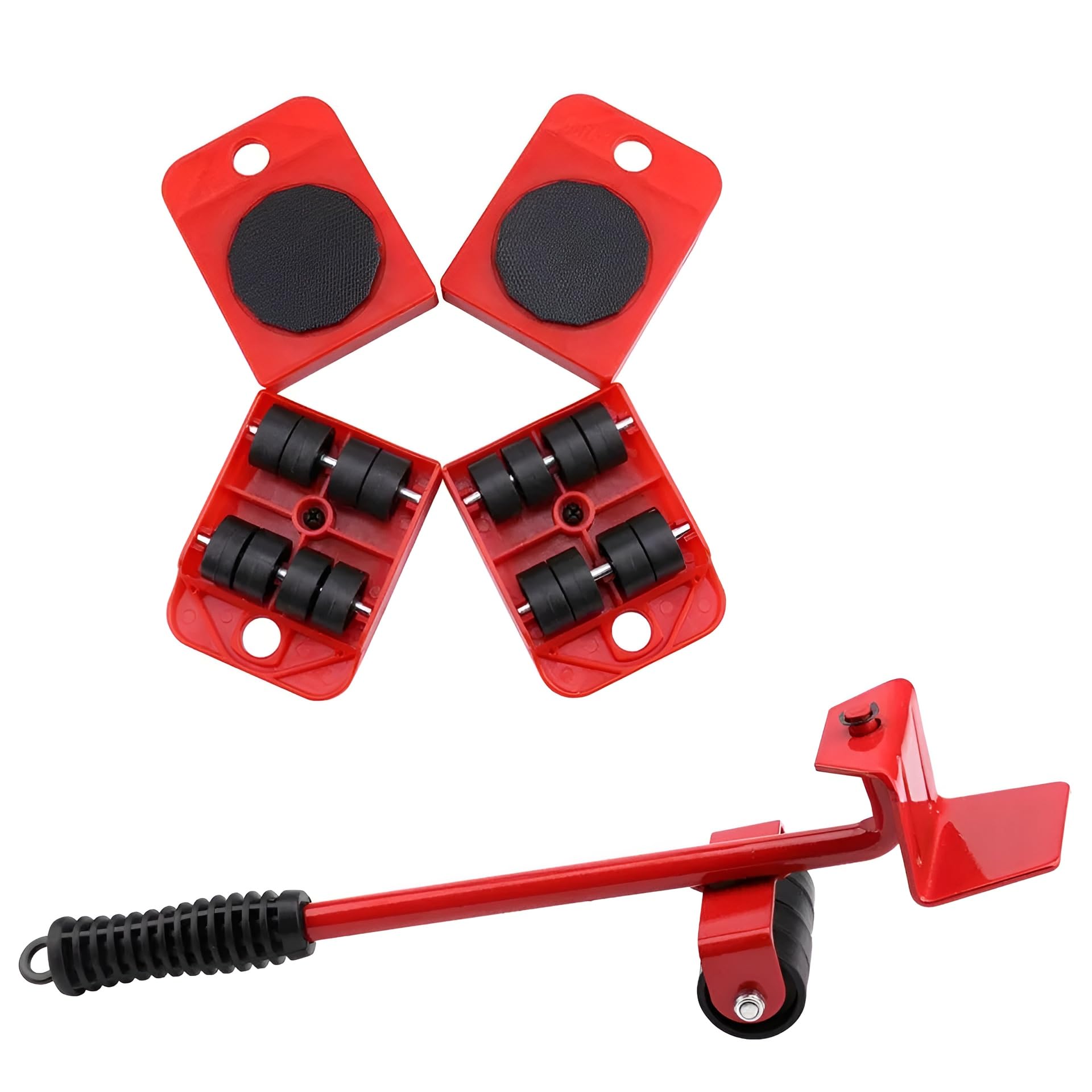 5PCS Furniture Movers Heavy Duty Furniture Lifter Shifter Remover Roller Move Tools with Crowbar 150KG Capacity Easy and Safe Moving Couches Sofas Refrigerators Cabinet