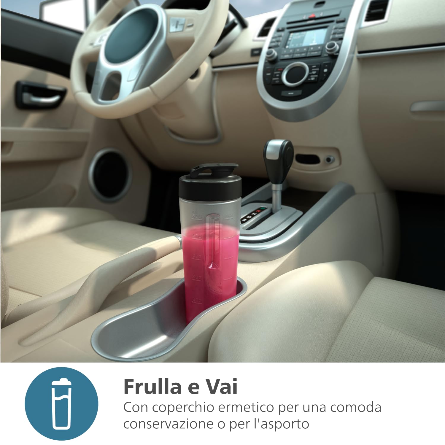 Philips Serie 5000 Frullatore - Potenza 800W. Tecnologia ProBlend Plus. Lame rimovibili. Facile da Pulire. Design Elegante e Compatto. Contenitore Grande. Nero (HR2764/00)