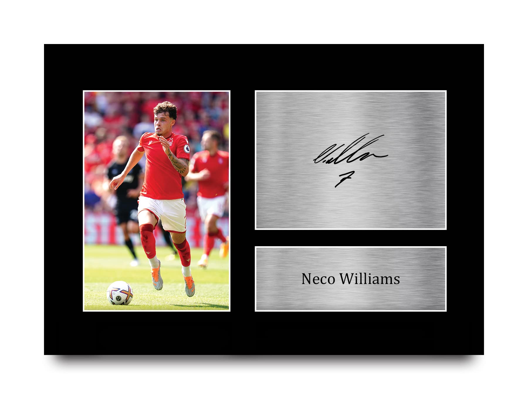 HWC Trading A4 Neco Williams Nottingham Forest Gifts Printed Signed Autograph Picture for Football Fans and Supporters - A4