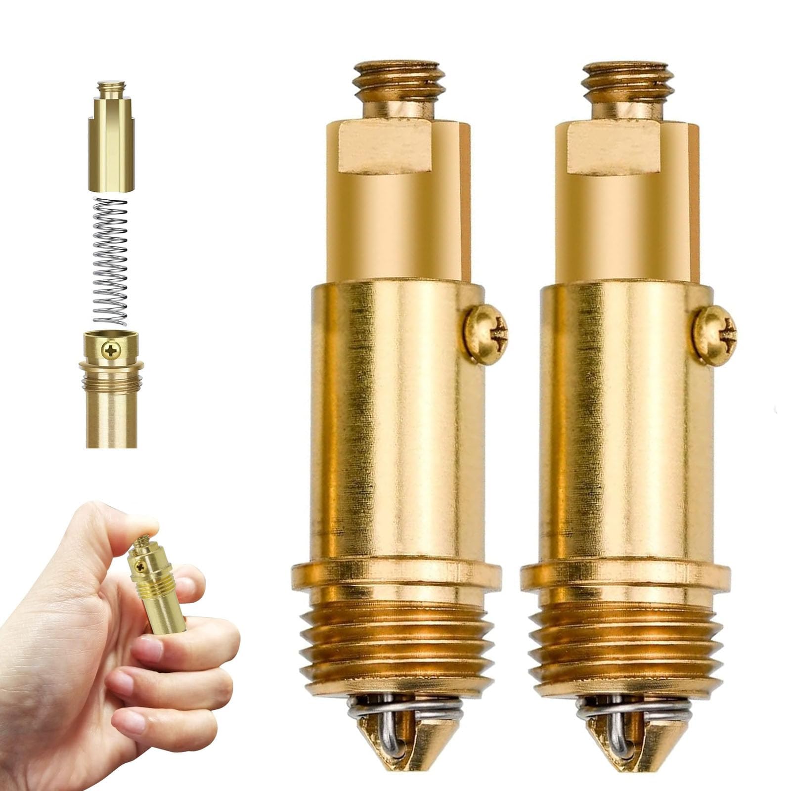 2pcs Pop Up Sink Plugs, pop up sink plug replacement, Bathroom Push Drain Stopper Plugs, Bolt for Most Bathroom Bathtub Sink Drain Stopper
