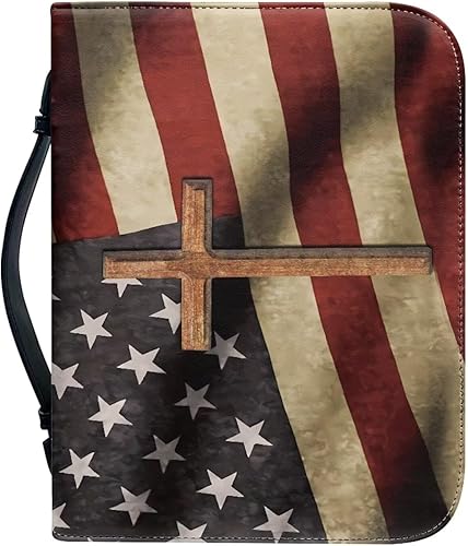 Miniatura 32 de TODIYADDU Funda de la Biblia para las mujeres, cubierta de la Biblia de la PU, suave bolsa de libro personalizada impermeable, bolsa de iglesia