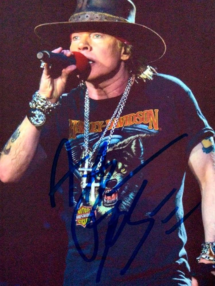 ガンズ・アンド・ローゼズ メンバーサイン入り写真+証明書