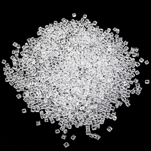 yueton Cubos de hielo de plástico transparente en miniatura de 0.118in para casa de muñecas, cubitos de hielo falsos, accesorios de bebidas de