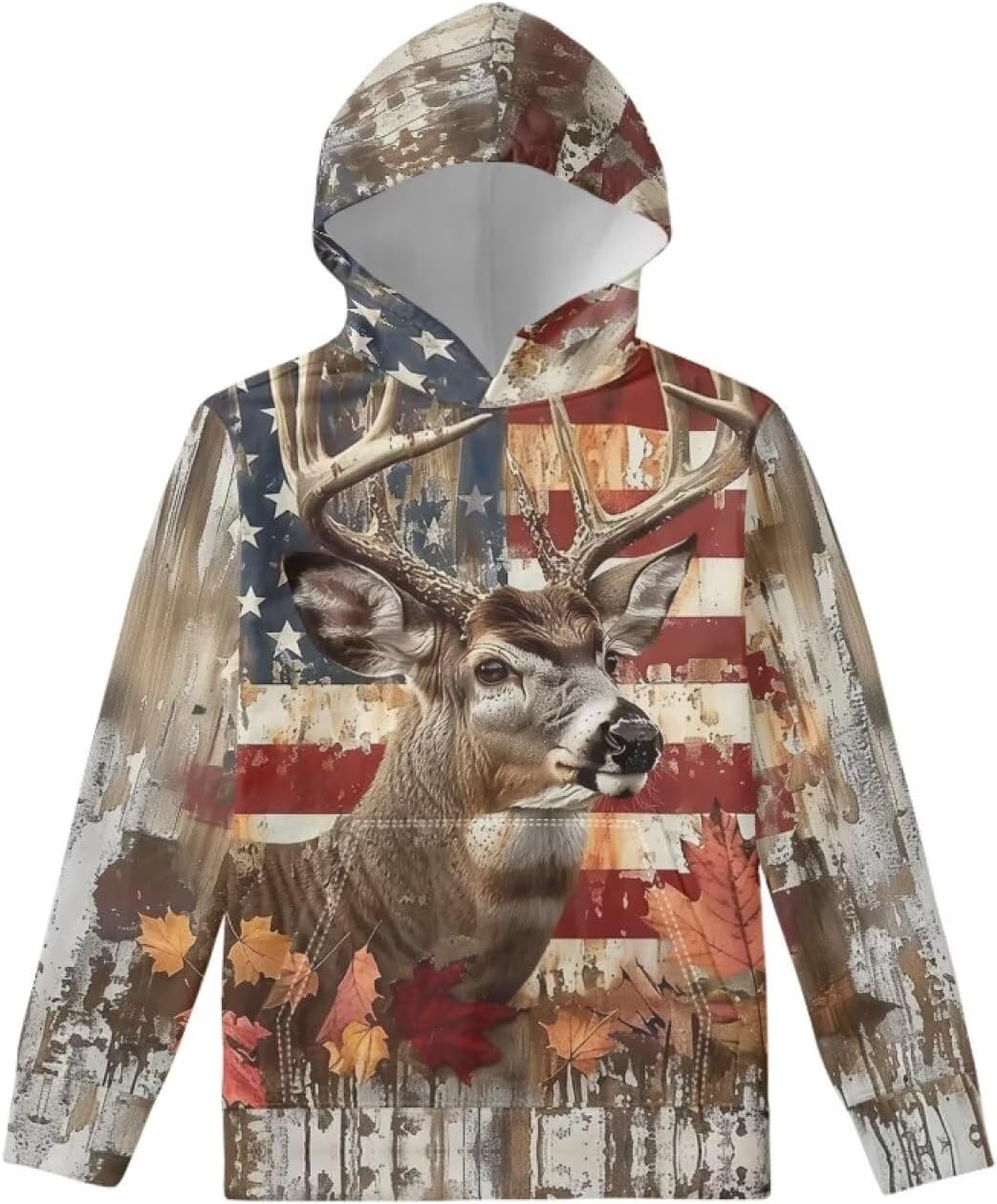 WELLFLYHOM Unisex Sweater Kids 3D Print Graphic Pullover Hoodie Sweatshirts with Pocket for Age 6-16