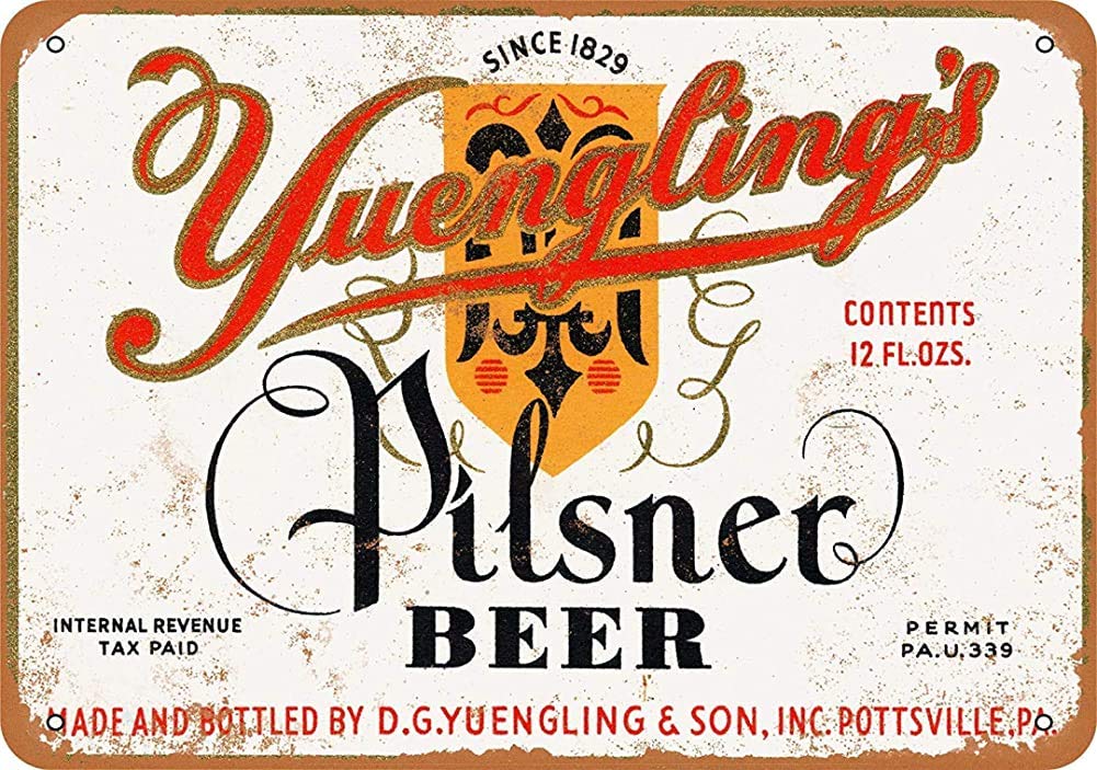 Inga 1934 Yuengling'S Pilsner Beer Vintage Metal Sign 8x12 inches