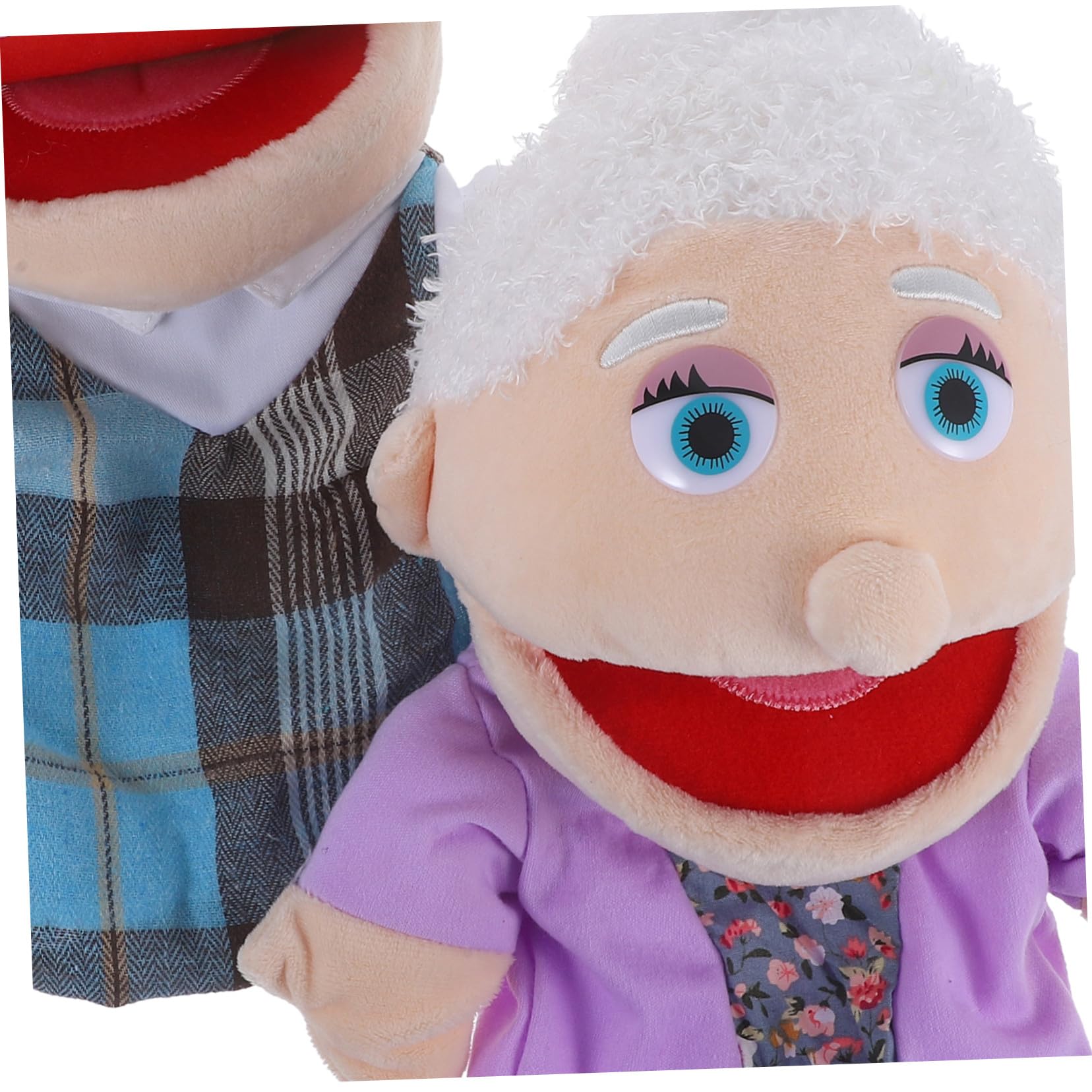 Marionetas de Mano Realistas 2 Piezas de Algodón PP | Abuelo y Abuela, para Niños y Niñas, Juego Educativo E Imaginación, Pack Doble