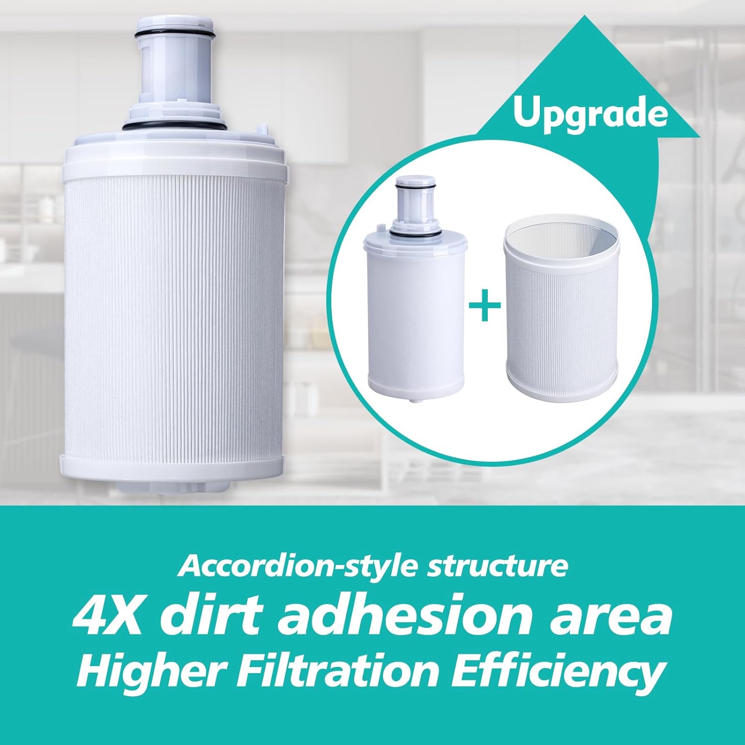 100186 Replacement Filter Cartridge Compatible with Amway espring Water Filter System, 3-in-1 High-Precision Filtration with Pre-Filter, Retains beneficial minerals
