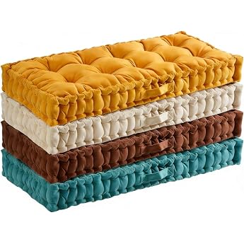 LUXUCURE Bench Cushion Made to Measure Thick Bench Cushion & Windowsill Cushion Floor Cushion Padding Quilted Cushion Seat Cushion for Indoor Use - Sofa Window Recesses Reading Corners Chairs and Shoe Bench