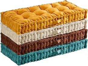 LUXUCURE Custom Made Bench Cushion or Large Floor Cushion - Quilted & Hand Upholstered for Indoor Bench, Entryway Shoe Bench, Bay Windows and Living Room