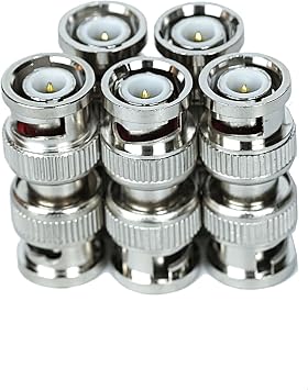 BNC Male to BNC Male Adapter Connector Pack of 5