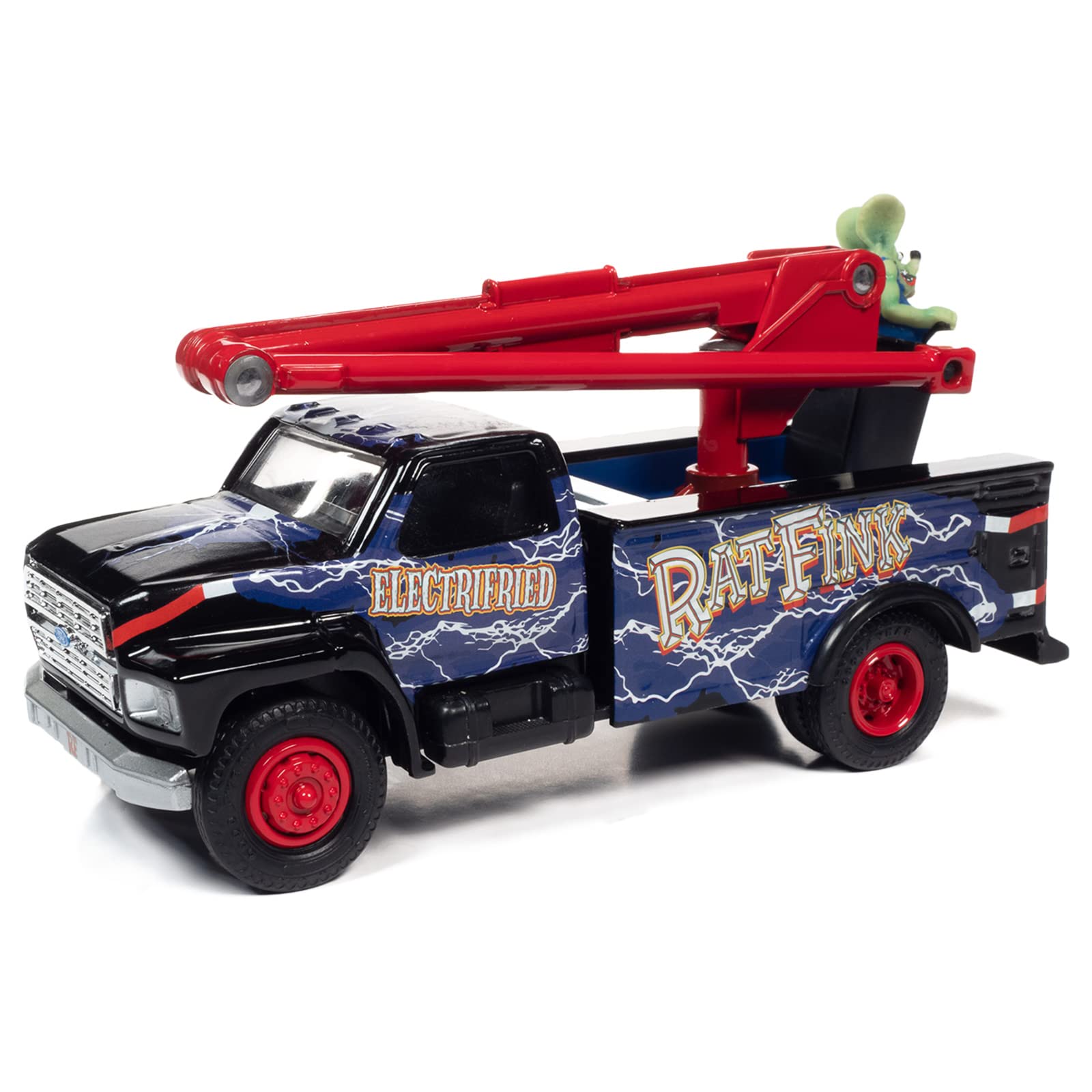 Rat Fink Ford クレーン車 ミニカー　ラットフィンク トラック Amazon | Auto World 1:34 Rat Fink 1990 Ford Utility Bucket Truck