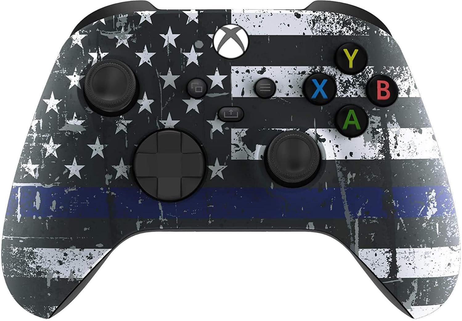 Custom Controllerzz Wireless Controller for Microsoft Xbox Series X/S &amp; Xbox One - Custom Soft Touch Feel - Custom Xbox Series X/S Controller (X/S Blue Line)
