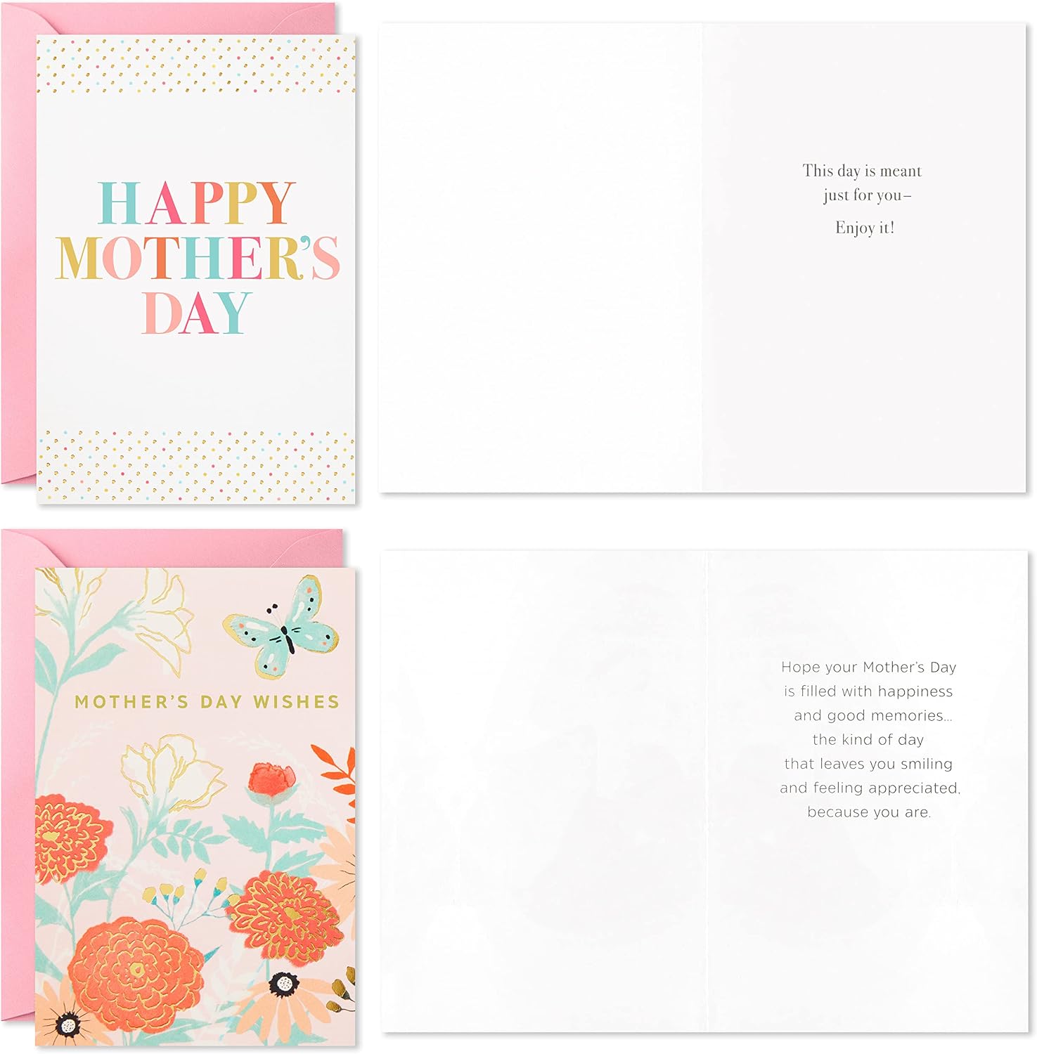 Hallmark Mother's Day Cards Assortment (36) + Funny Cards (16) with Envelopes