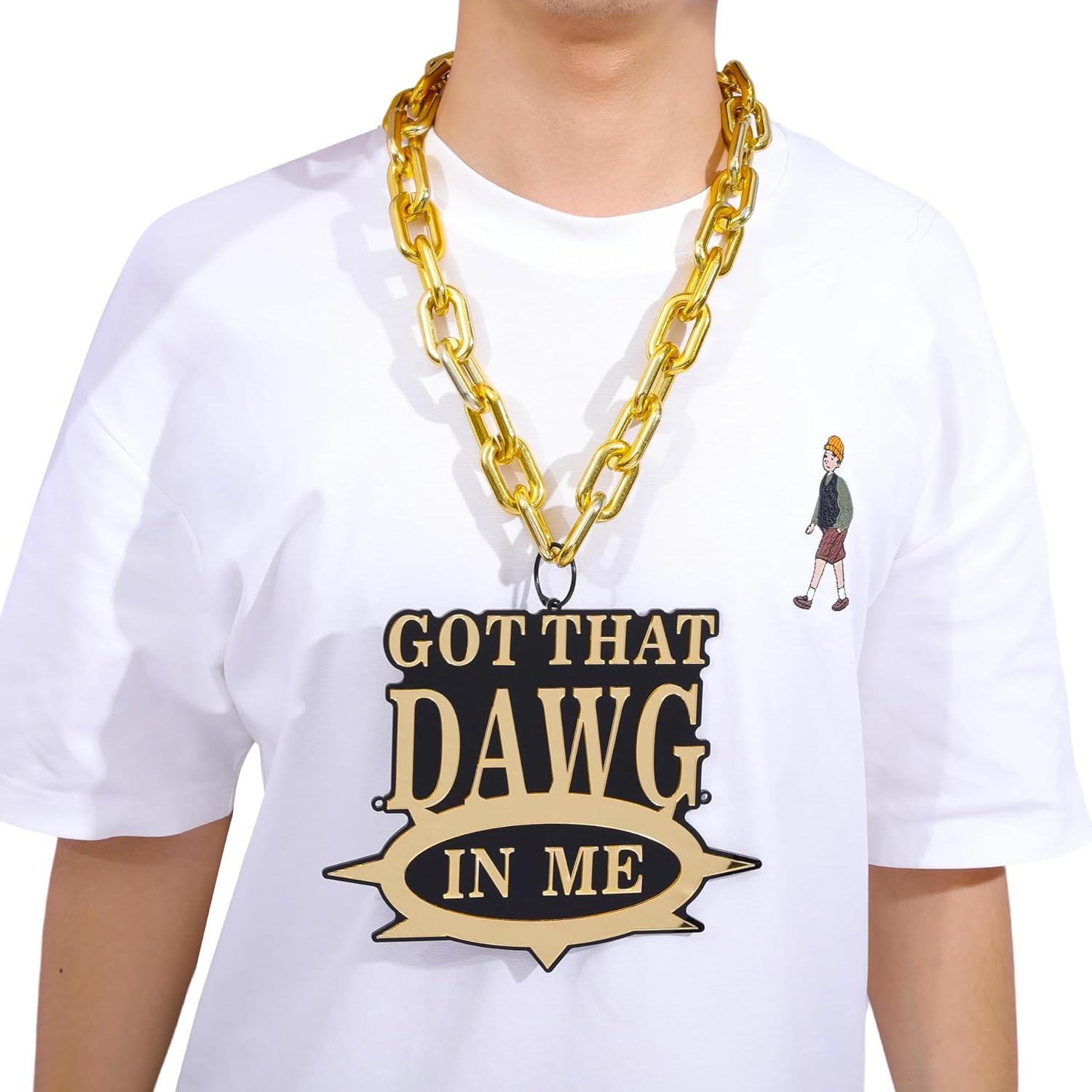 Got That Dawg In Me Chain Big Medal Necklace Award for Football MVP Necklace Sports Competitions Prize Gifts