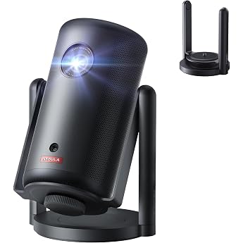 Anker Nebula Capsule 3 & Official Projector Gimbal Stand (for Capsule Series) (Small Google TV-equipped Mobile Projector and 