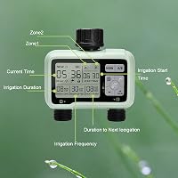 johgee Digitális Öntözőtimer LCD Kijelzővel, 2 Független Csatorna, Automata Öntözésvezérlés 2