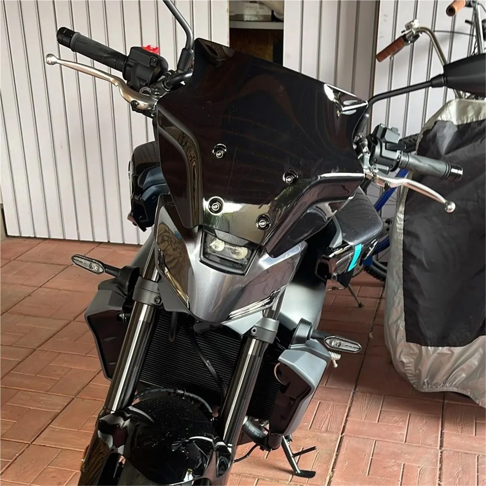 Pasuje do motocykla Yamaha MT-07 MT07 2025 2026 Przednia owiewka, deflektor szyby przedniej Przednia szyba motocyklowa(1 Set Light gray)