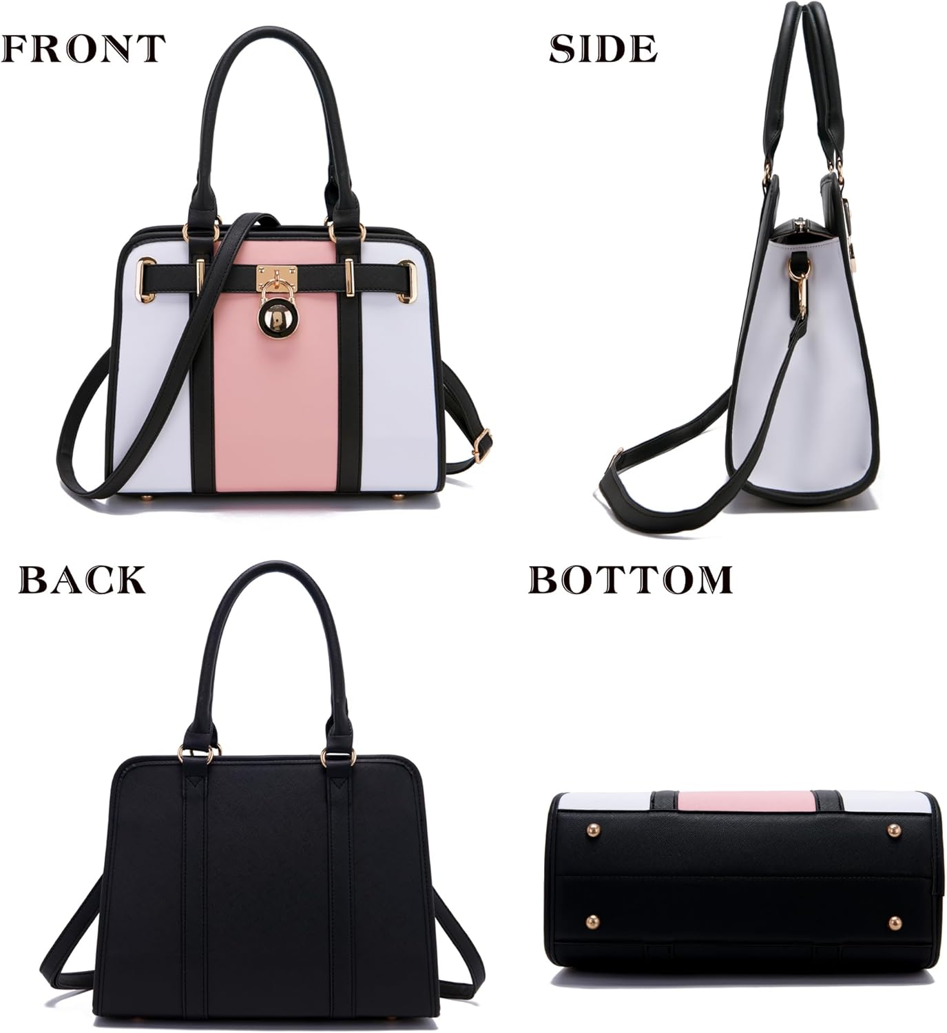 Handbags Sets For Women Shoulder Bags Top Handle Work Satchel Tote Purses Set With Matching Wallet 2pcs - Image 4