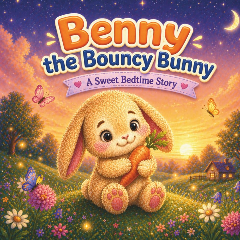 Benny the Bouncy Bunny: A Cute Bedtime Story About Sharing and Friendship for Toddlers Ages 2–5