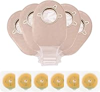 Vista 1 de Carbou - 21 bolsas de colostomía de dos piezas drenables con cierre de 12 pulgadas, cuidado del estoma de ileostomía, corte para adaptarse