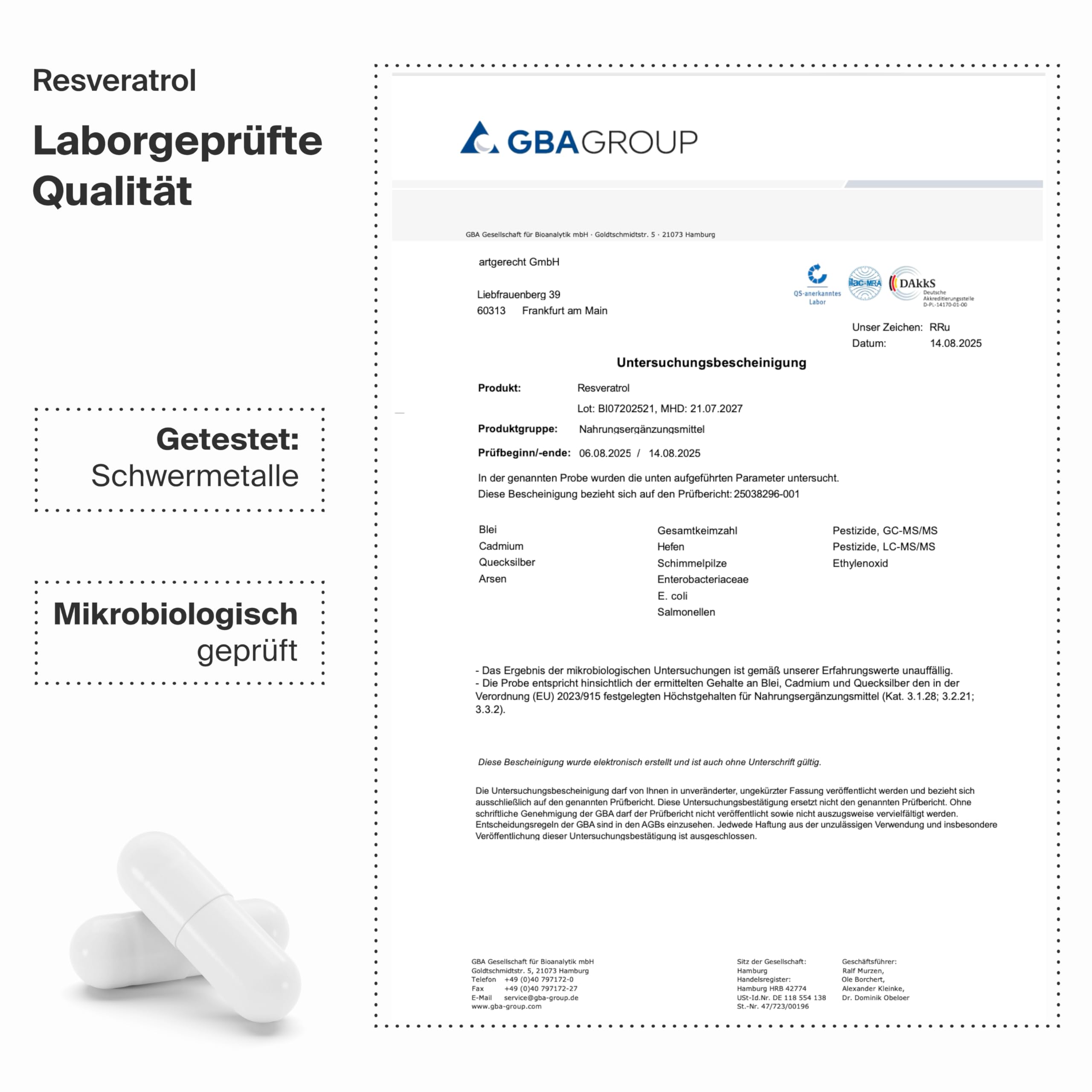 RESVERATROL 500 mg 60 Kapseln – Hochdosiertes Trans-Resveratrol mit BMT® Mikroverkapselung | Unterstützt Zellschutz, Herzgesundheit, Vitalität | Vegan, ohne Zusatzstoffe | Japanischer Staudenknöterich