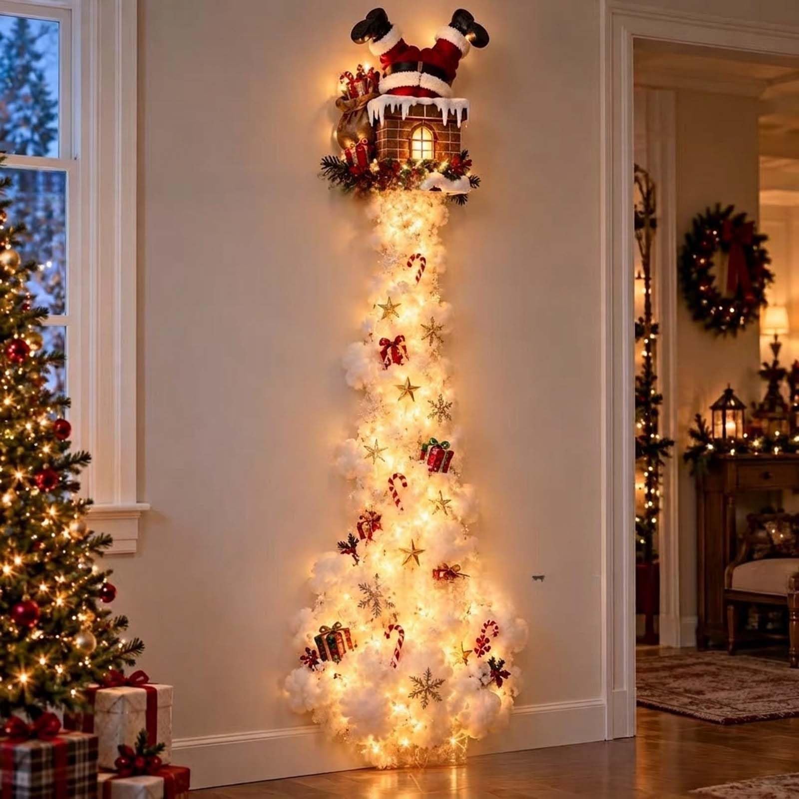 Christmas Magic Trail Wall Light, LED Cascading Holiday Decor (H#)