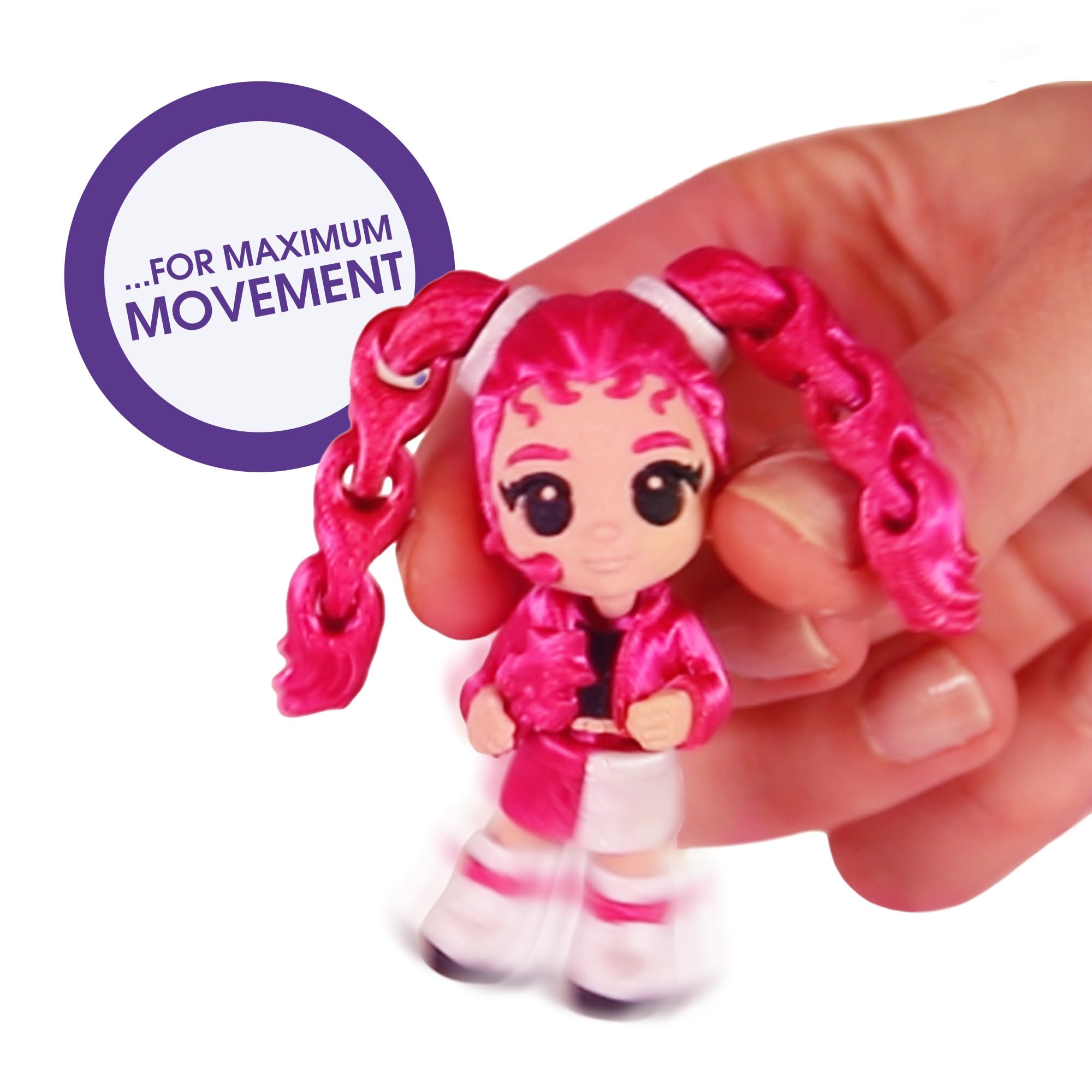 K-POP IDOL PALZ 3D Pack de 3 Yura, Nari, Yuni Figuras Coleccionables Altamente Articuladas con Cabello Intercambiable Juguete para Niños a Partir de 3 Años