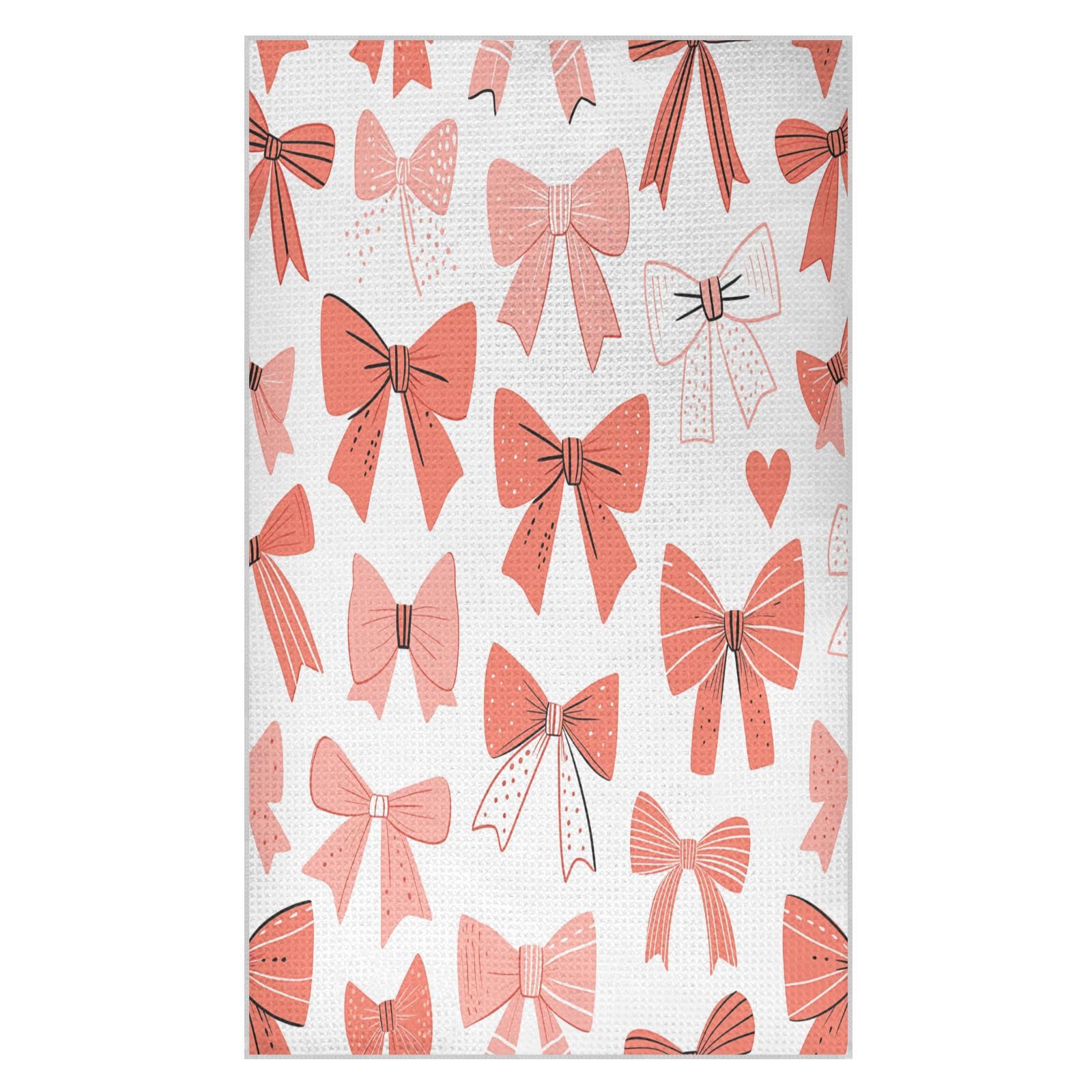 JiangGgen Bows Kitchen Towel 1-Pack Soft Absorbent Dish Towel