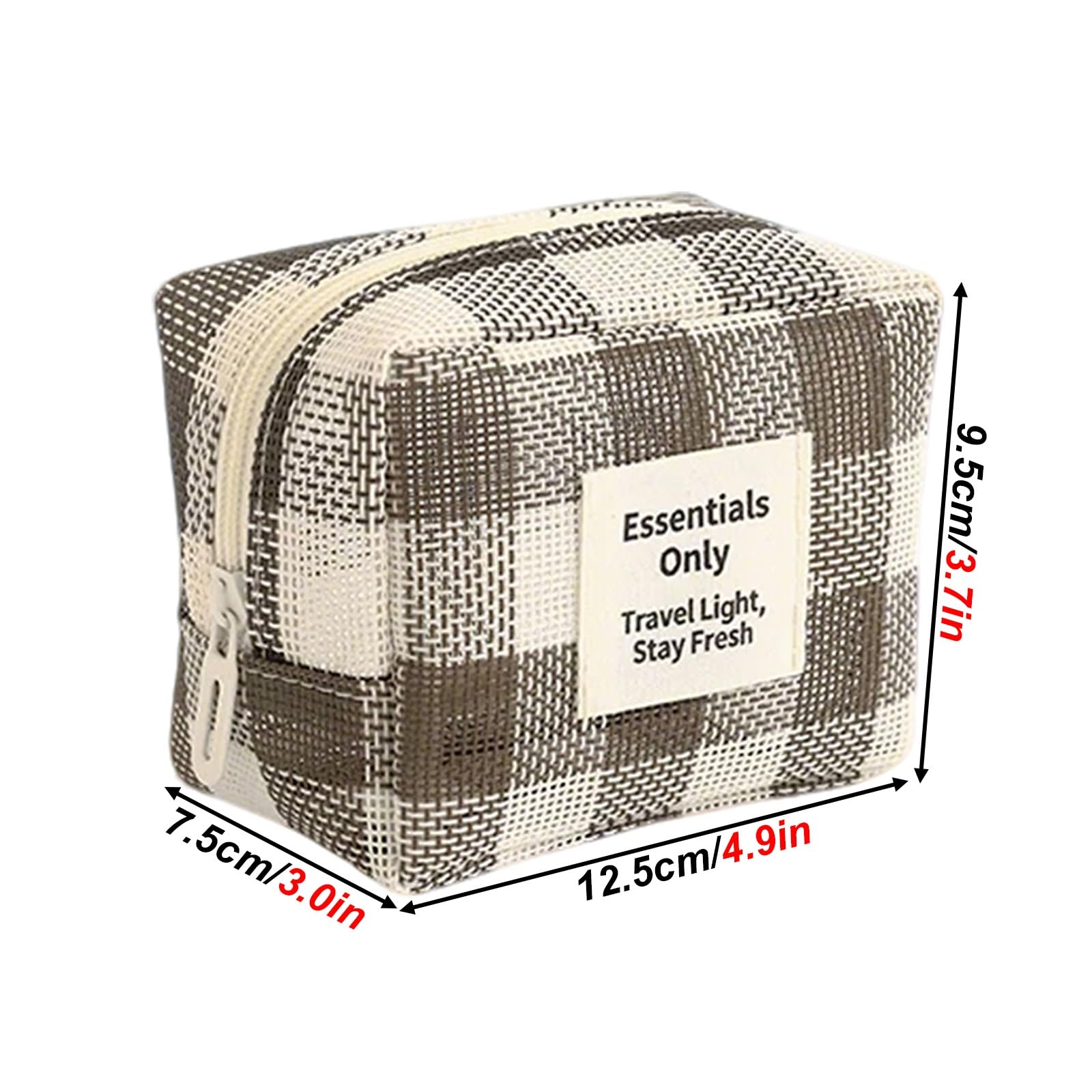 Beauty Case da Viaggio, Borsa da Toilette Viaggio per Donna con Cerniera, Astuccio Impermeabile per Riporre I Prodotti di Bellezza, Altamente Traspirante, Prendere Gli Oggetti(Brown)