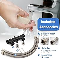 Vista 4 de Watts Premier Replacement Sensor Valve Kit for 500800, 500805, HWRS-WH Watts Instant Hot Water Recirculation System, Two 12" Supply Lines, Two