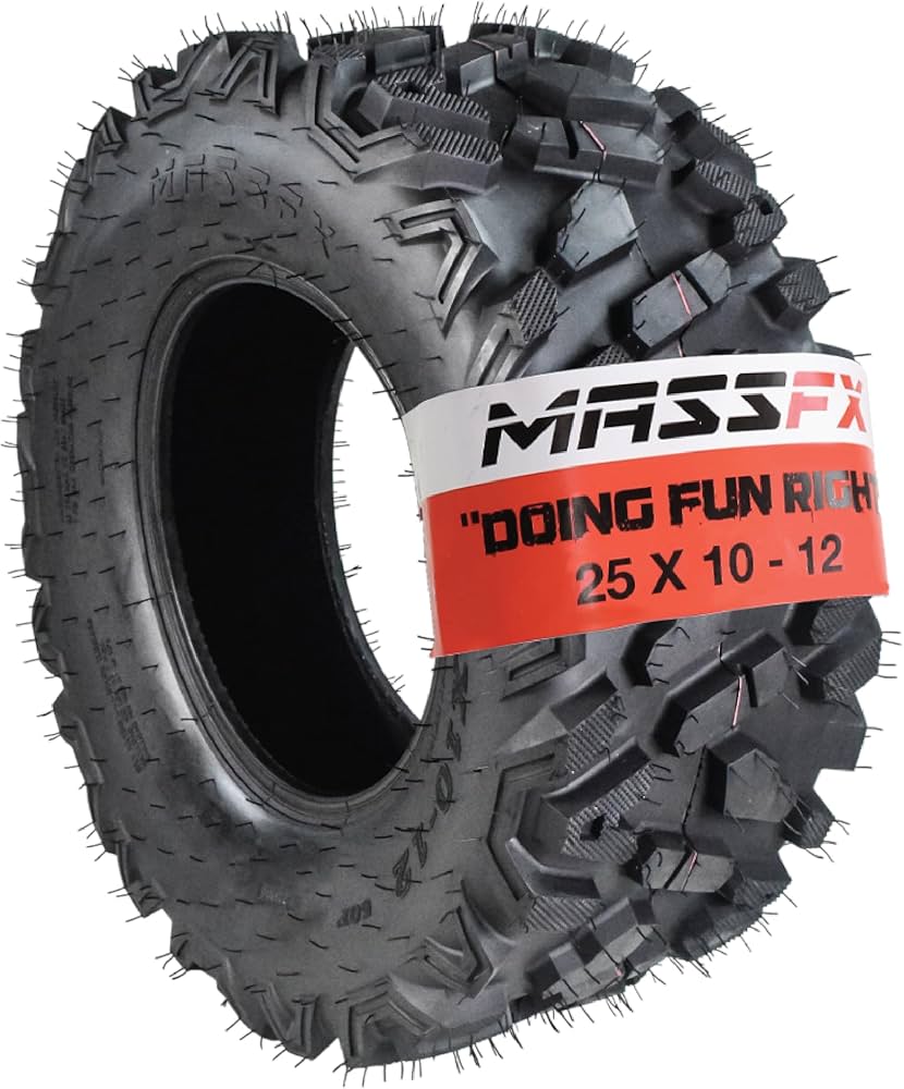 Amazon.co.jp: MASSFX 25x10-12 リアオフロードタイヤ 全地形対応(ATV
