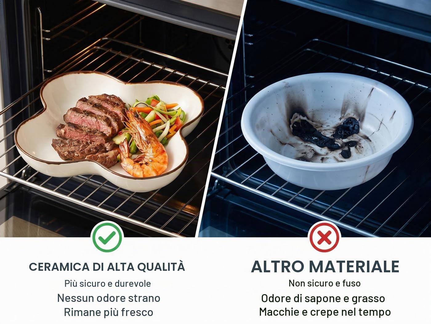 ONEMORE Snack in Porcellana da Servire Set, Vassoio per antipasti con 4 ciotole estraibili, per salse, snack, antipasti e dessert
