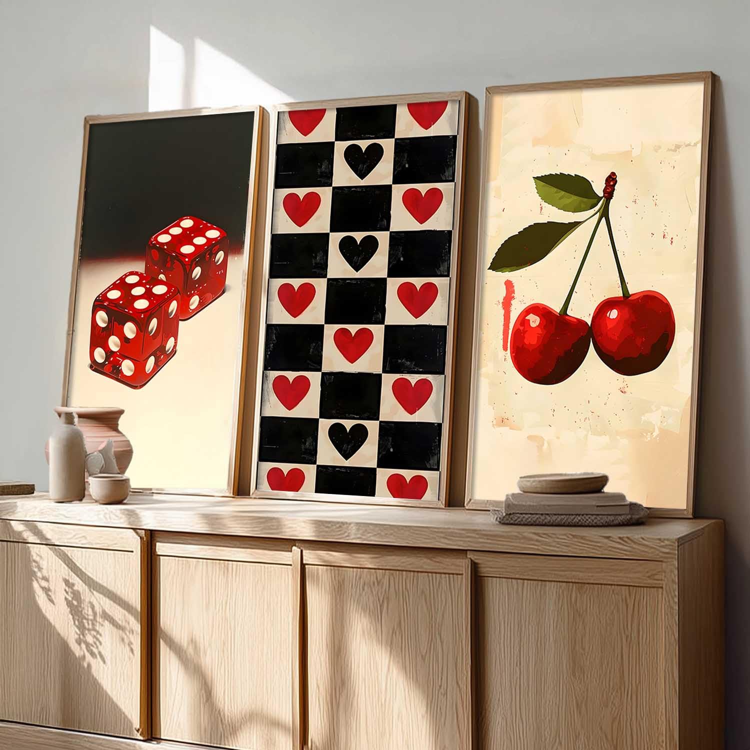 Kotart Abstract Wall Art Set - 3 Floral Prints -23 Kotart Abstract Wall Art Set - 3 Floral Prints -23