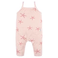 Gerber Baby Girls Sleeveless Cotton Long-leg Romper Jumpsuit