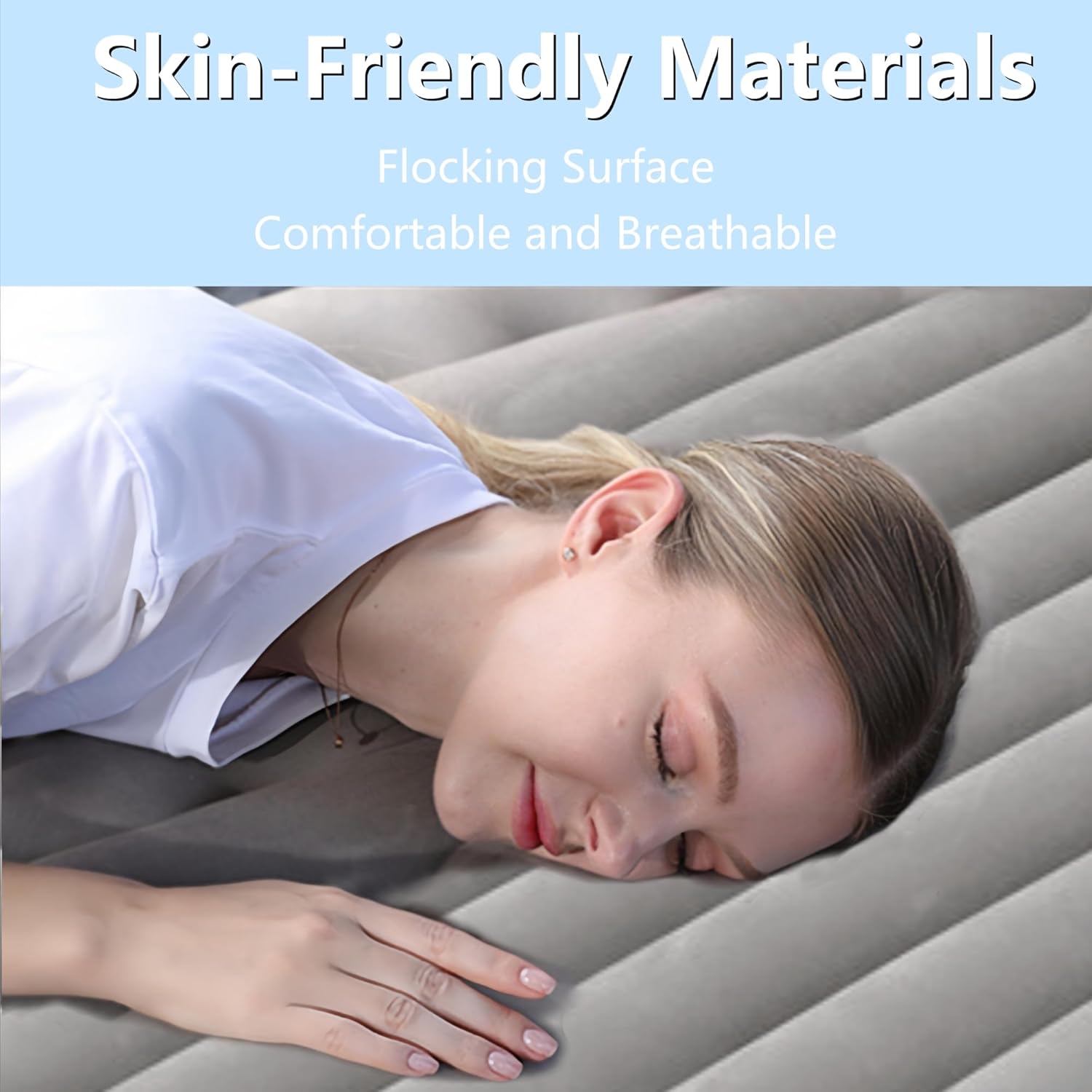 Car Air Mattress Camping Bed, Inflatable Car Bed for Model Y SUV RV Van Truck Backseat Trunk, Portable Sleeping Pad Tent Mat Foldable Mattress for Travel Camping Home