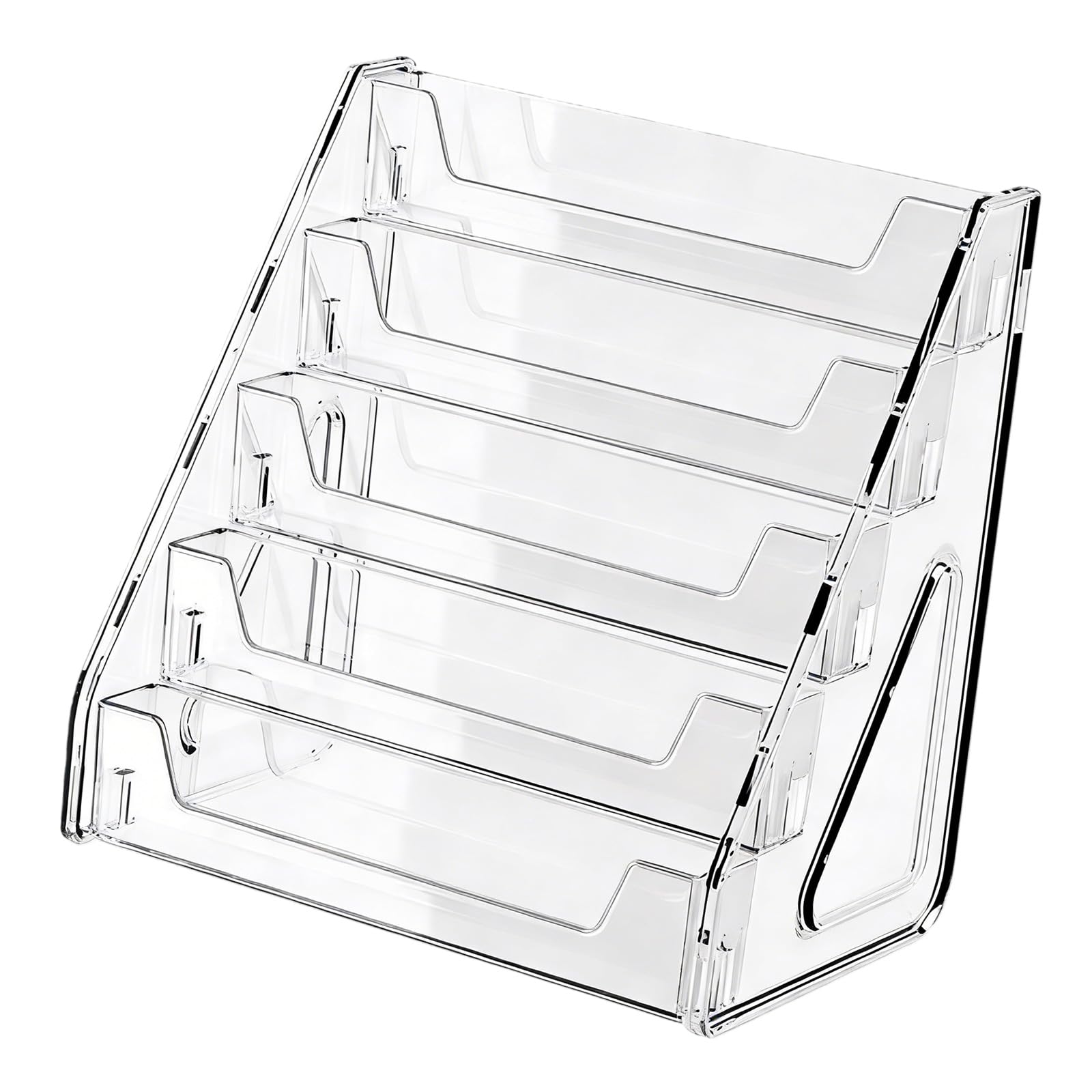 SXRQ Clear Step Shelf for Showcasing Model Toy and Miniatures on Desktop or Countertop Desktop Display Planner