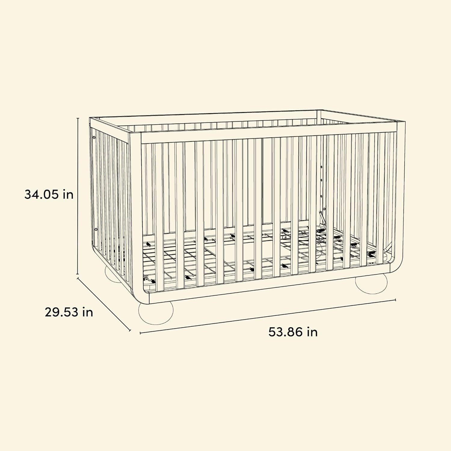 Storkcraft Amalfi 5-in-1 Convertible Crib with Toddler Guardrail (Sage & Driftwood) – GREENGUARD Gold Certified, Toddler Bed Conversion Kit Included, Fits Standard Crib Mattress, Converts to Full Bed - Image 7