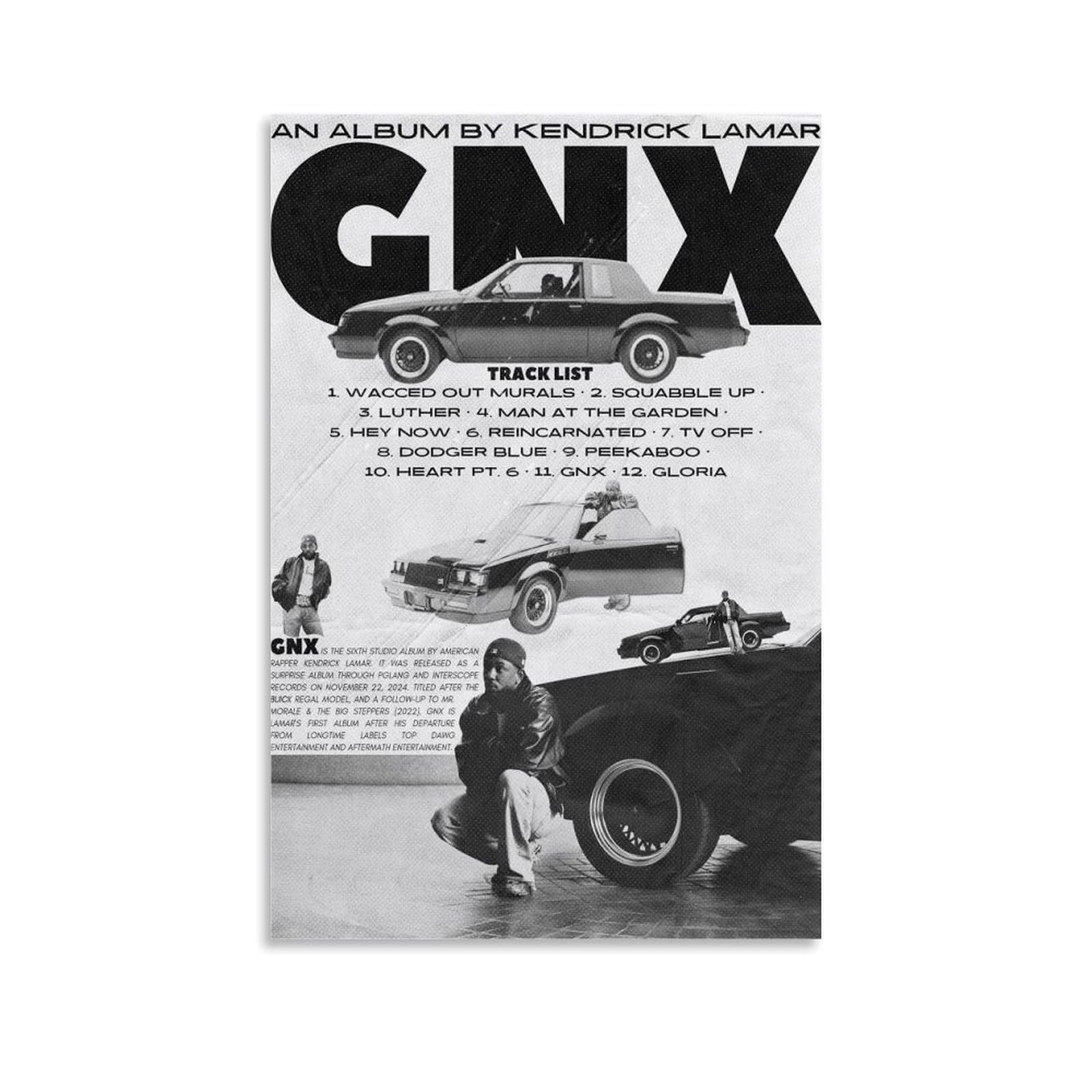 FVLYRWMQX Kendrick Poster Lamar Music Rapper Vintage Singer Für Zimmer, Ästhetische Leinwand-Wandkunst, Schlafzimmer-Dekor Poster 12x18inch(30x45cm)