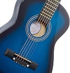 Ashthorpe 30-inch Guitare acoustique pour enfants (Blue), kit de démarrage pour débutants avec sac à gigs, cordes supplémentaires, bracelets, picts et leçons